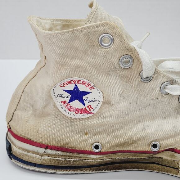 THRASHED Converse Chuck Taylor All Star Vintage 60’s 70s Blue Label USA 10 READ - Picture 2 of 16